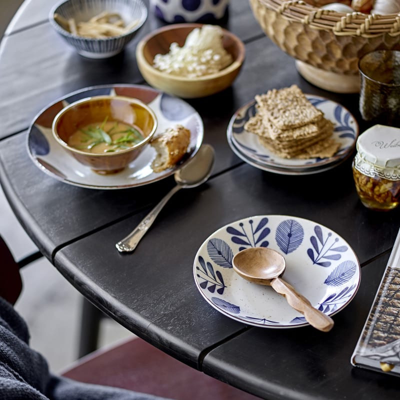 Table ronde noire en bois Bloomingville - Lope 