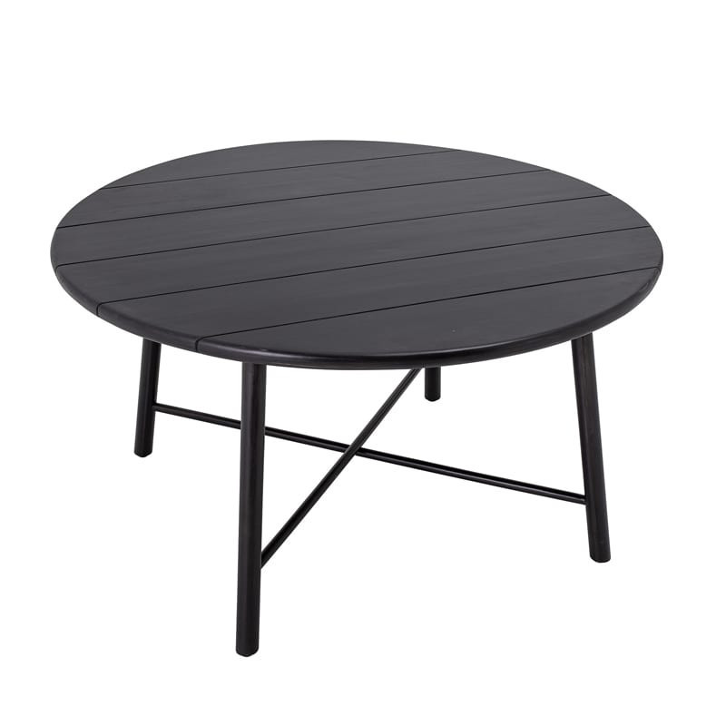 Table ronde noire en bois Bloomingville - Lope 