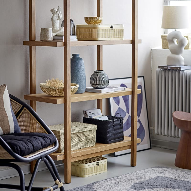 Tabouret design en bois foncé - Luc 