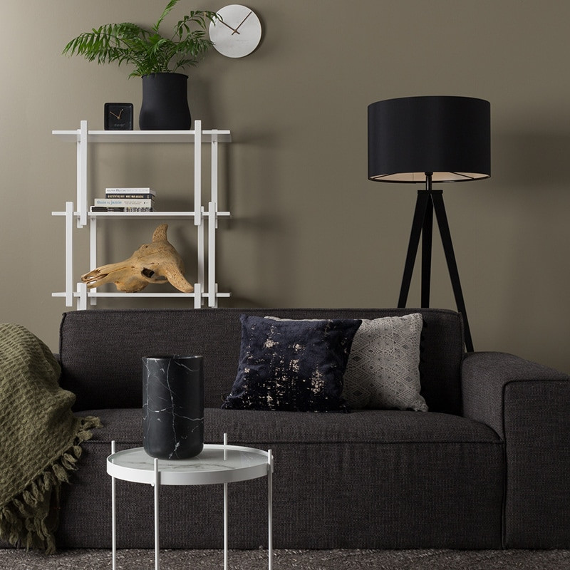 Canapé 3 places en tissu gris anthracite contemporain - Bor Canapé 3 places en tissu gris anthracite contemporain - Bor