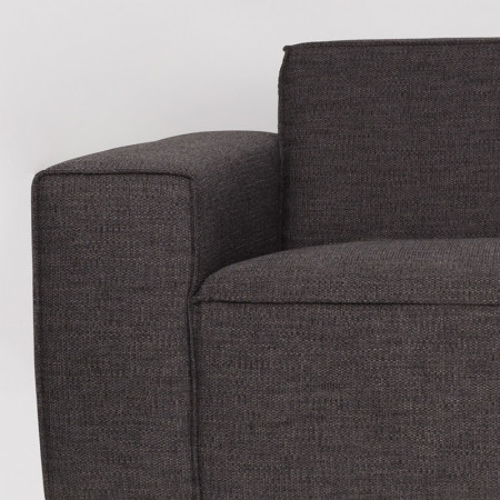 Canapé 3 places en tissu gris anthracite contemporain - Bor 