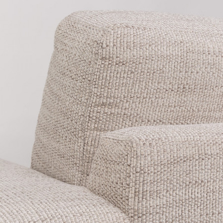 Canapé droit tissu beige confortable - Jean 