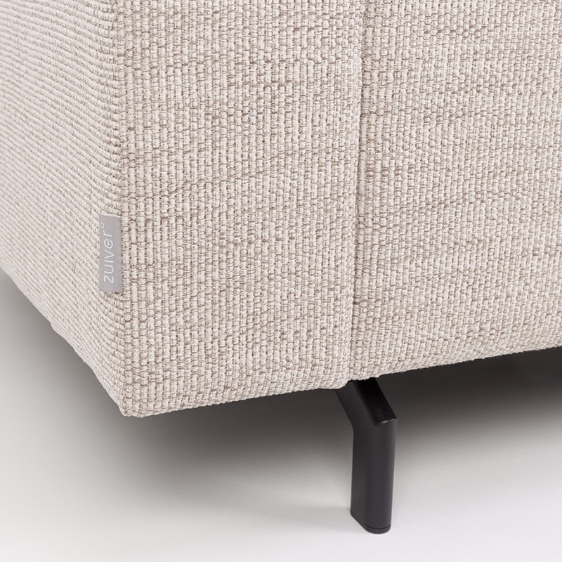 Canapé droit tissu beige confortable - Jean 