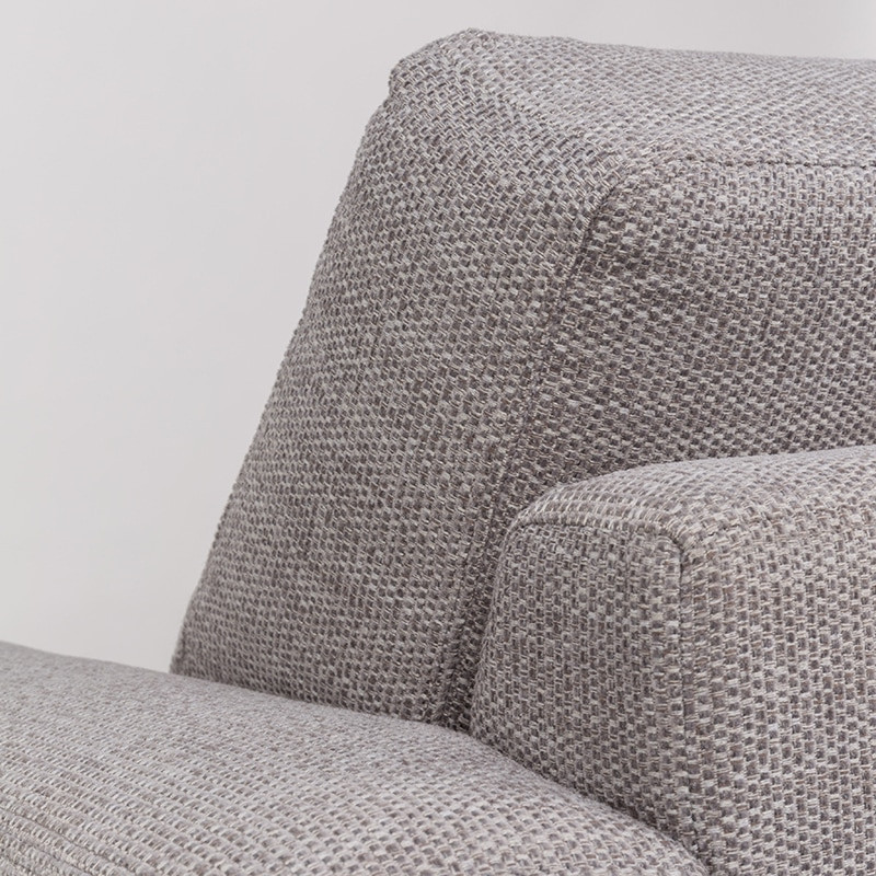 Canapé droit tissu gris clair confortable - Jean 