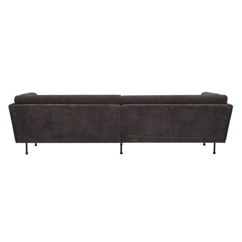 Canapé droit 4 places design en tissu gris anthracite - Conti