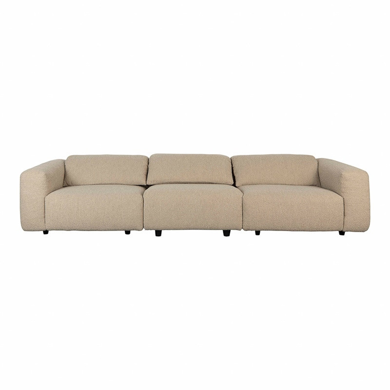 Grand canapé beige design confortable en laine bouclée Wings Zuiver