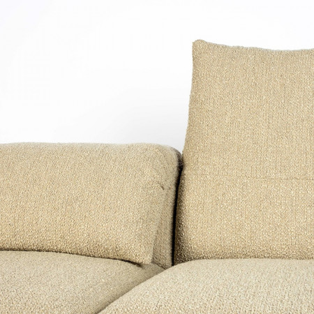 Grand canapé design beige confortable en laine bouclée - Wings 