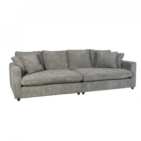 Canapé confortable moelleux tissu gris - Sense 