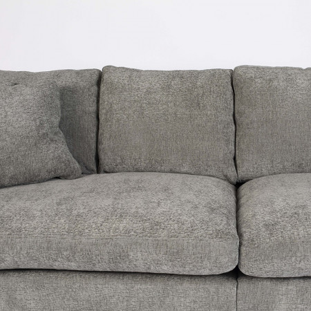 Canapé confortable moelleux tissu gris - Sense 