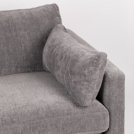Grand canapé droit tissu gris contemporain 4 places - Summer 
