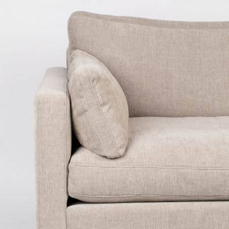 Canapé d'angle contemporain tissu beige - Summer