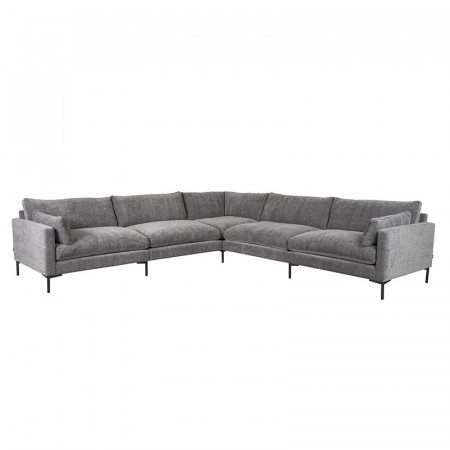 Canapé d'angle gris contemporain confortable Summer Zuiver