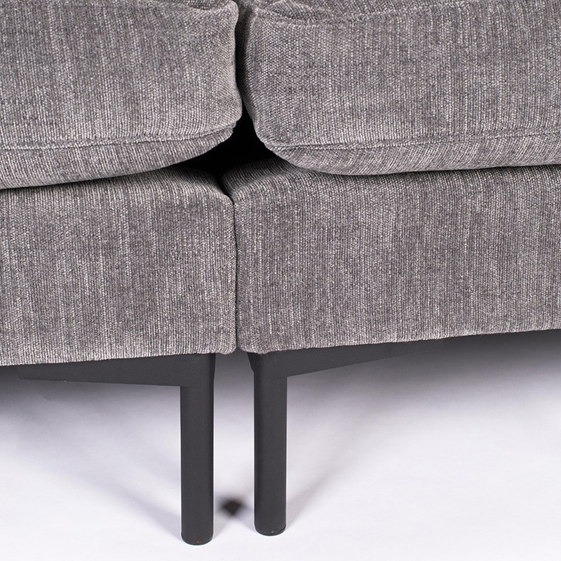 Canapé d'angle tissu gris confortable style contemporain - Summer 