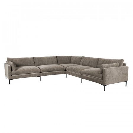 Canapé d'angle confortable taupe contemporain Summer Zuiver