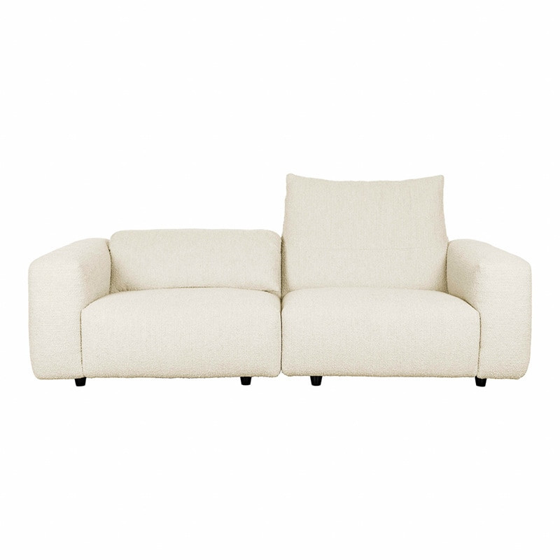 Canapé design blanc confortable en laine bouclée 3 places Wings Zuiver