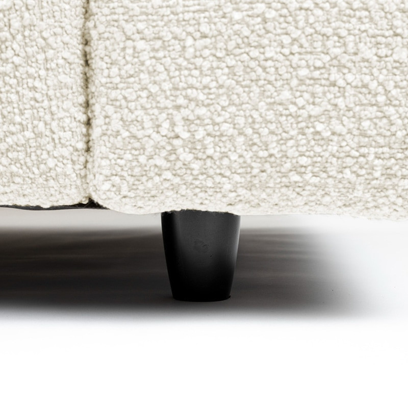 Canapé design blanc confortable en laine bouclée 3 places - Wings 