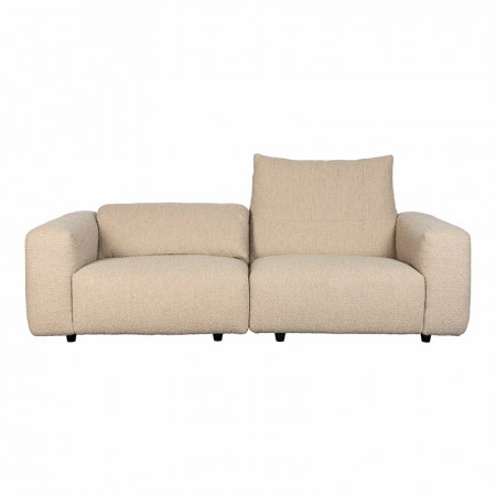 Canapé design beige confortable en laine bouclée 3 places - Wings 