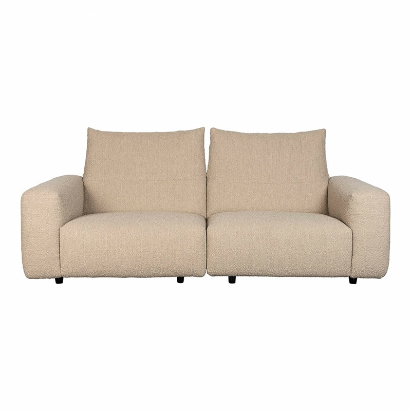 Canapé design beige confortable en laine bouclée 3 places - Wings 