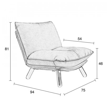 Petit fauteuil salon design gris clair - Lazy Référence : CD_F27C