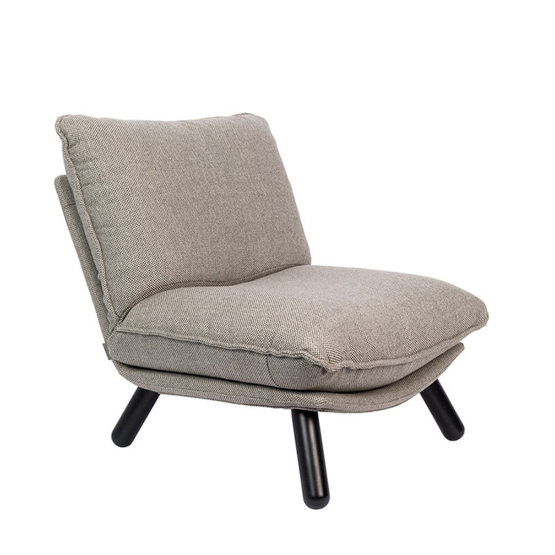 Petit fauteuil de salon gris clair design Lazy Zuiver
