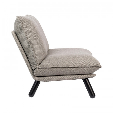 Petit fauteuil salon design gris clair - Lazy 