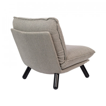 Petit fauteuil salon design gris clair - Lazy 