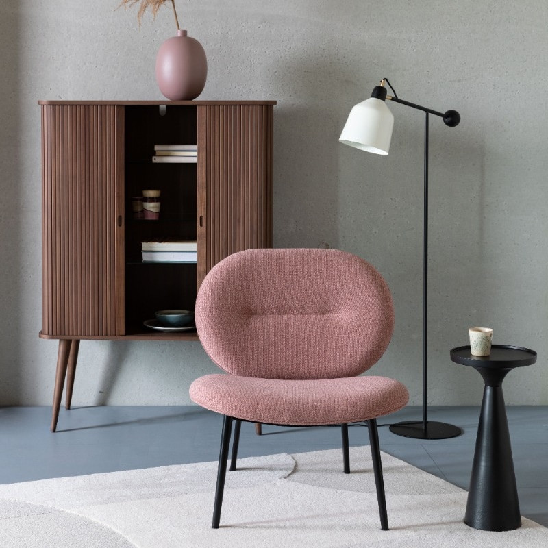 Fauteuil de style scandinave STANFORD (Rose)