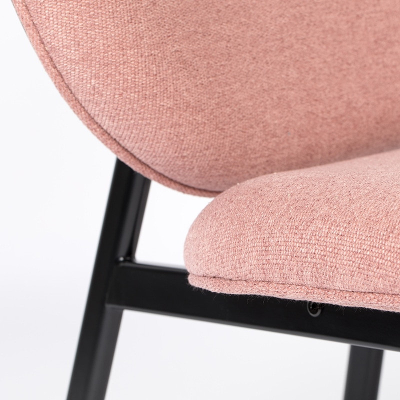 Fauteuil rose poudré design Zuiver - Spike 