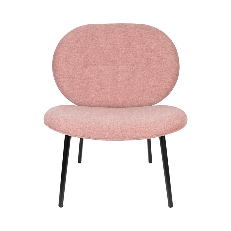 Fauteuil rose poudré design Zuiver - Spike 