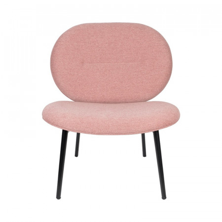 Fauteuil rose poudré design Zuiver - Spike 