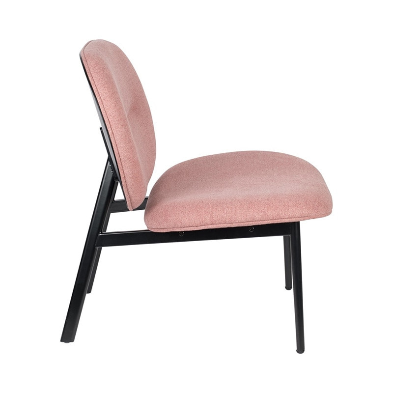 Fauteuil rose poudré design Zuiver - Spike 