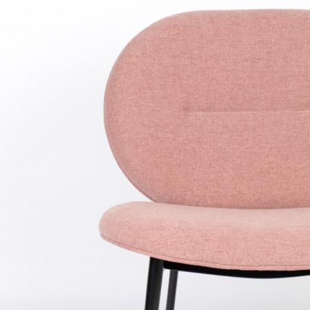 Fauteuil rose poudré design Zuiver - Spike 