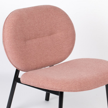 Fauteuil rose poudré design Zuiver - Spike 