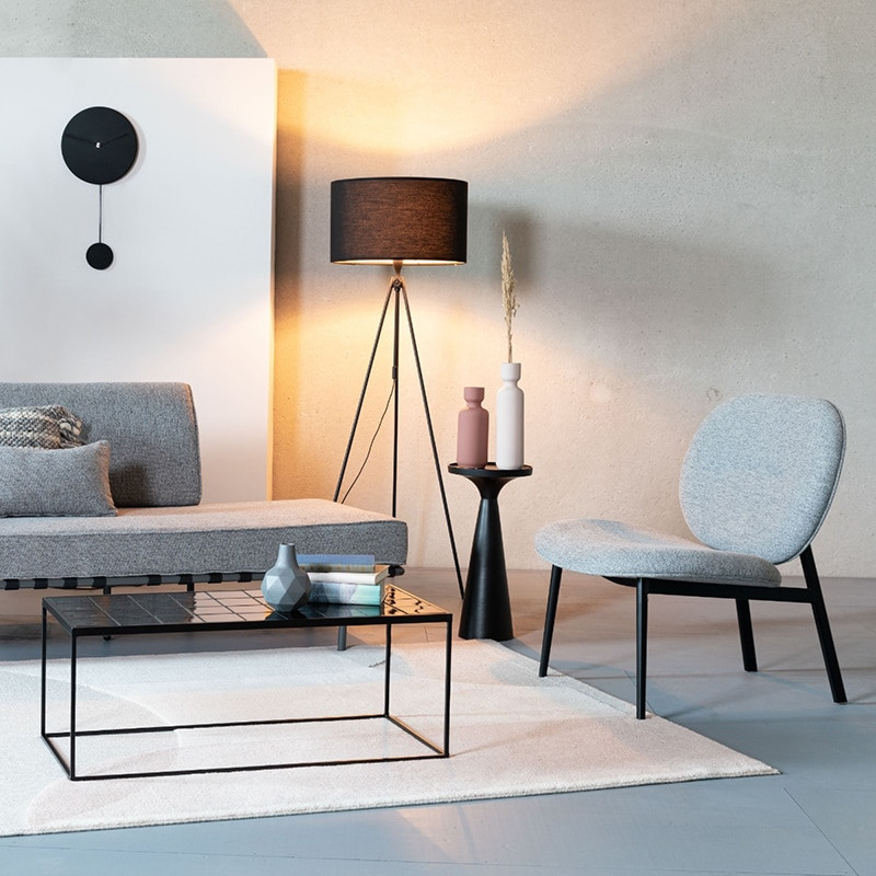 Fauteuil salon design tissu gris Spike Zuiver Fauteuil salon design tissu gris Spike Zuiver