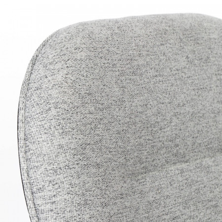 Fauteuil salon design tissu gris - Spike 