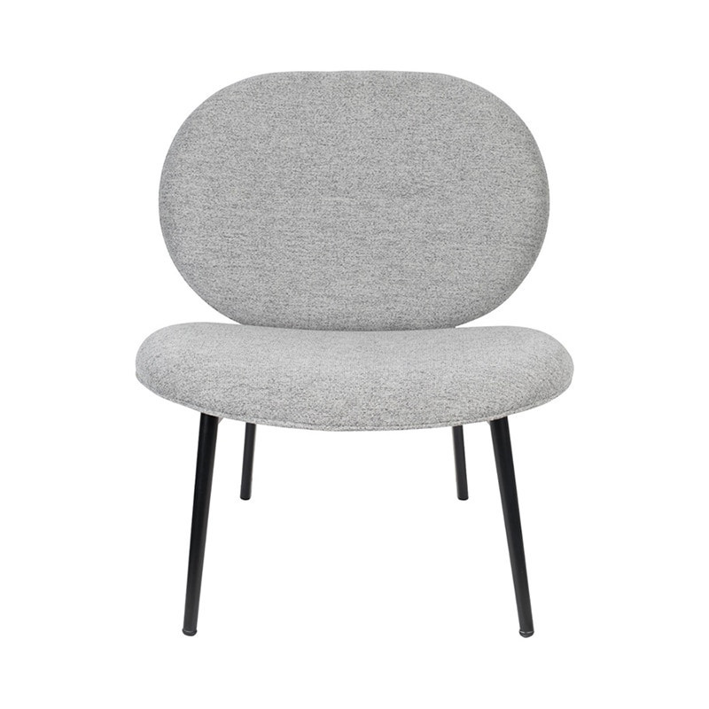 Fauteuil gris design en tissu Spike Zuiver