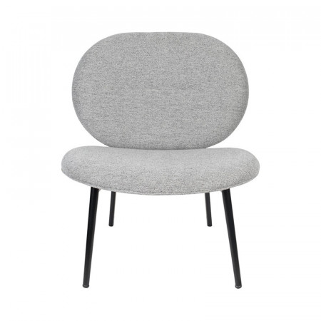 Fauteuil gris design en tissu Spike Zuiver
