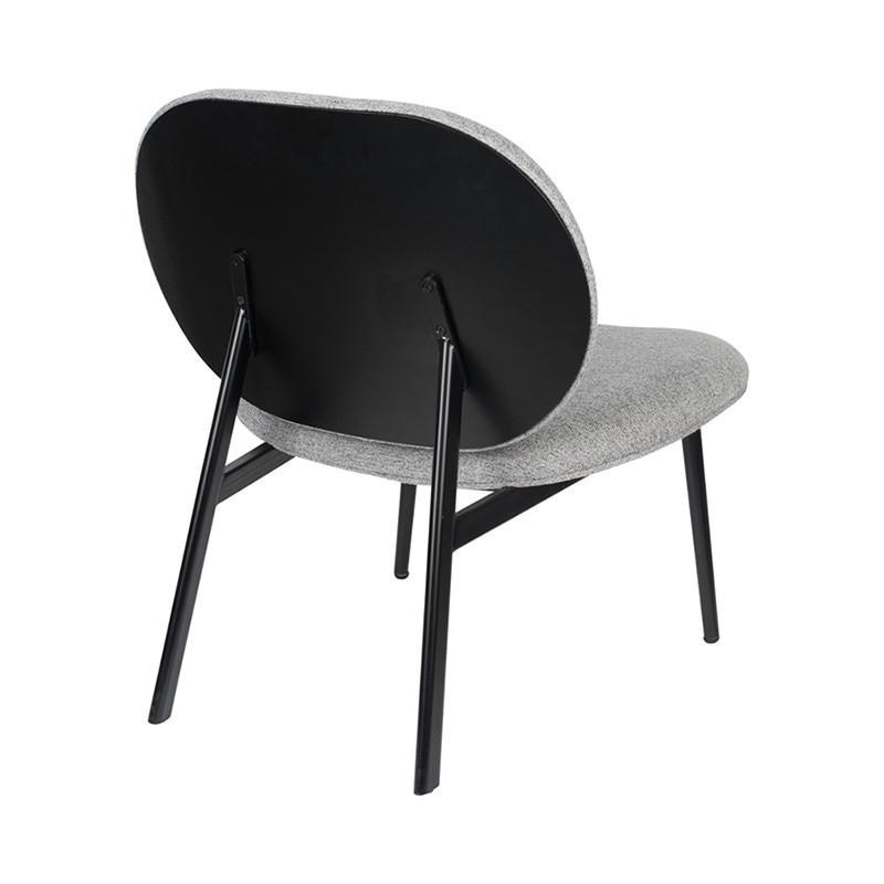 Fauteuil salon design tissu gris - Spike 