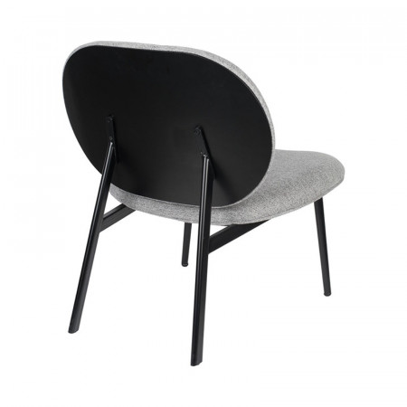 Fauteuil salon design tissu gris - Spike 