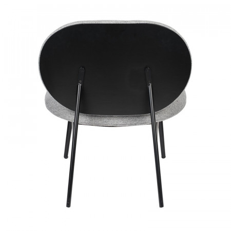 Fauteuil salon design tissu gris - Spike 