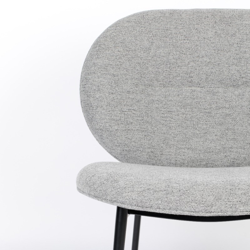 Fauteuil salon design tissu gris - Spike 