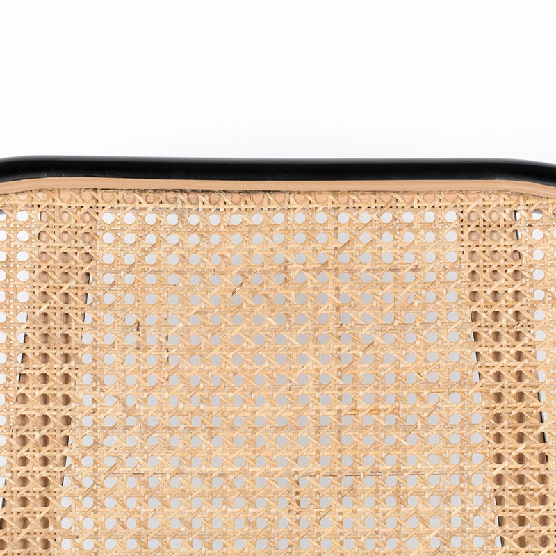 Fauteuil cannage et tissu rose design - Spike 