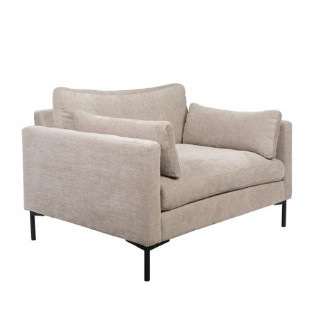 Fauteuil beige contemporain confortable en tissu Summer Zuiver