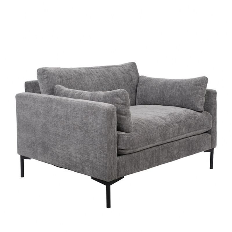 Fauteuil gris contemporain confortable Summer Zuiver