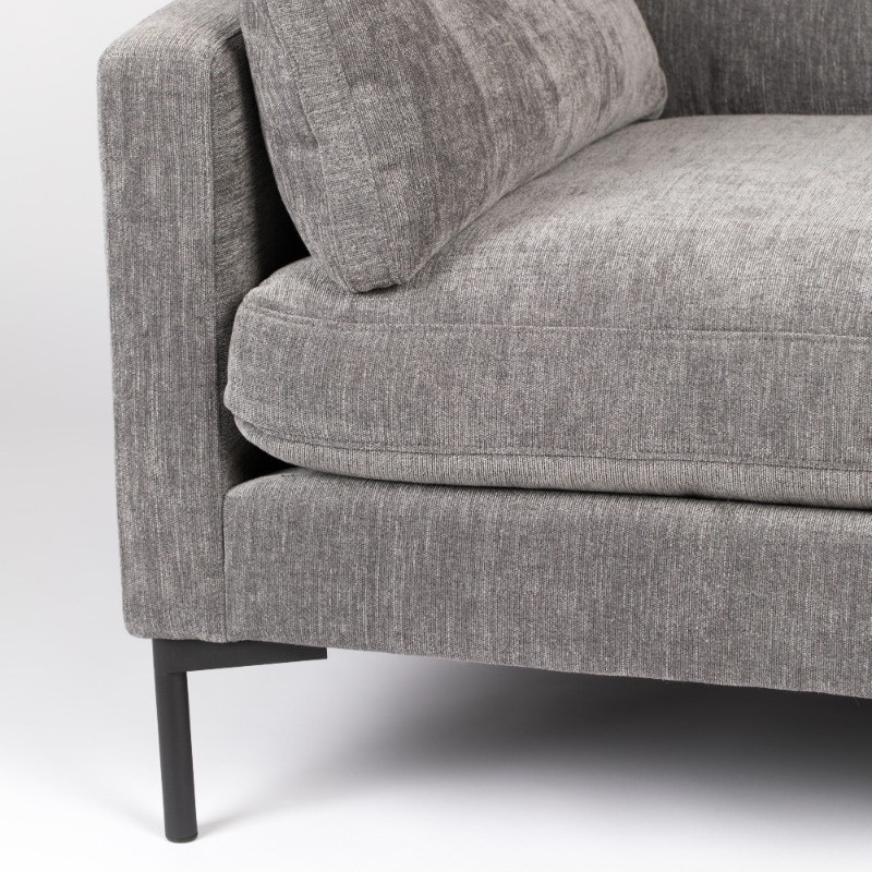 Fauteuil tissu gris contemporain confortable - Summer 