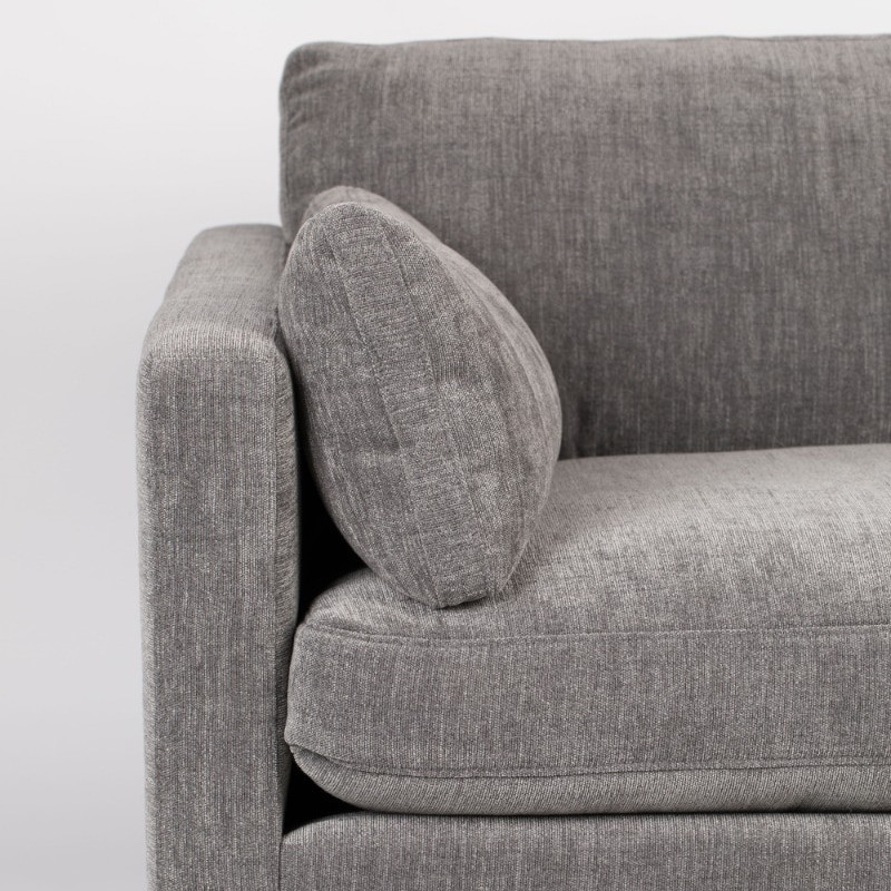 Fauteuil tissu gris contemporain confortable - Summer 