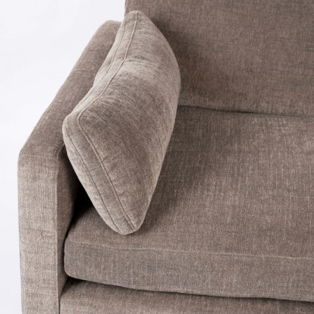 Fauteuil confortable en tissu taupe design - Summer 