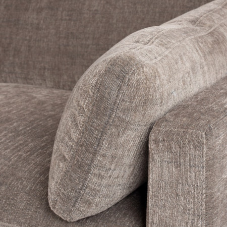 Fauteuil confortable en tissu taupe design - Summer 