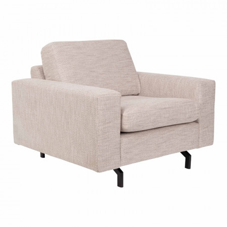 Fauteuil beige confortable en tissu Jean Zuiver