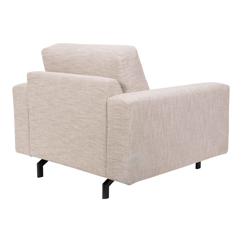 Fauteuil tissu beige confortable - Jean 